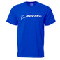 Product image of the t-shirt in a royal color with white Boeing logo across the chest.