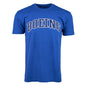 The BOEING Varsity Logo Mens Soft Slim-Fit T-Shirt features a blue, ring-spun cotton design with the bold varsity logo in white across the chest.