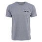 The Boeing CH-47 Chinook Series Unisex T-Shirt by BOEING features a heather gray design, black CH-47 print on the left chest, and a small black logo on the left sleeve—ideal for aviation enthusiasts who value comfort and breathability.