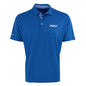 The Boeing 787 Dreamliner Series Men’s Polo by BOEING is a blue short-sleeve shirt with UPF 50, a collar, three white buttons, “787” in white on the left chest, and Boeing printed on the left sleeve.