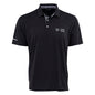 The Boeing V-22 Osprey Series Men’s Polo by BOEING is a black, short-sleeve polo with a collar and three buttons, featuring “V-22” on the chest and “Boeing” on the sleeve. It offers UPF 50 sun protection for all-day comfort.