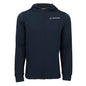 A navy blue Boeing Signature Men's Reflective Jacket by BOEING, featuring a zip-up front, hood, long sleeves, and a small white Boeing logo on the left chest. This professional-grade jacket has a plain design with no additional patterns or graphics.