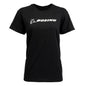 The Boeing Stores black Classic fit Womens T-Shirt, featuring the iconic Boeing logo in white on the chest.