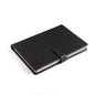 The Boeing Stores Boeing V-22 Osprey Notebook features a black PU hardcover, magnetic strap closure, embossed X shapes, and V-22 text in the bottom left corner, displayed on a white background.