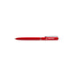 The Boeing Stores Mini Slim Ballpoint Pen features a sleek red finish with a silver clip and tip, displaying the Boeing logo in white. It lies horizontally on a white background, highlighting its stylish design and precision craftsmanship.