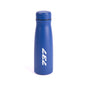 The Boeing Store's Boeing 737 Stratotype 17 oz Water Bottle features blue stainless steel, a screw-on lid, and the number 737 printed vertically in white—ideal for aviation fans. Displayed on a plain white background.