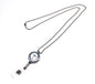 The Boeing Store offers a Boeing Airplane Company Logo Lanyard featuring a retractable badge holder with a copper chain necklace. It includes a circular plastic casing with a metal clip and small compass design, all isolated on a white background.